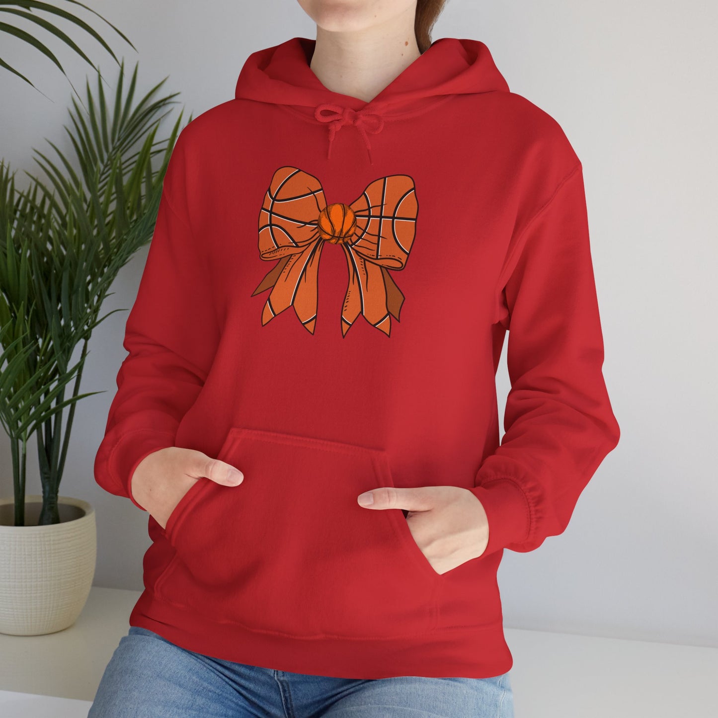 Basketball Bow Hoodie — Custom Number 11 Sports Crewneck