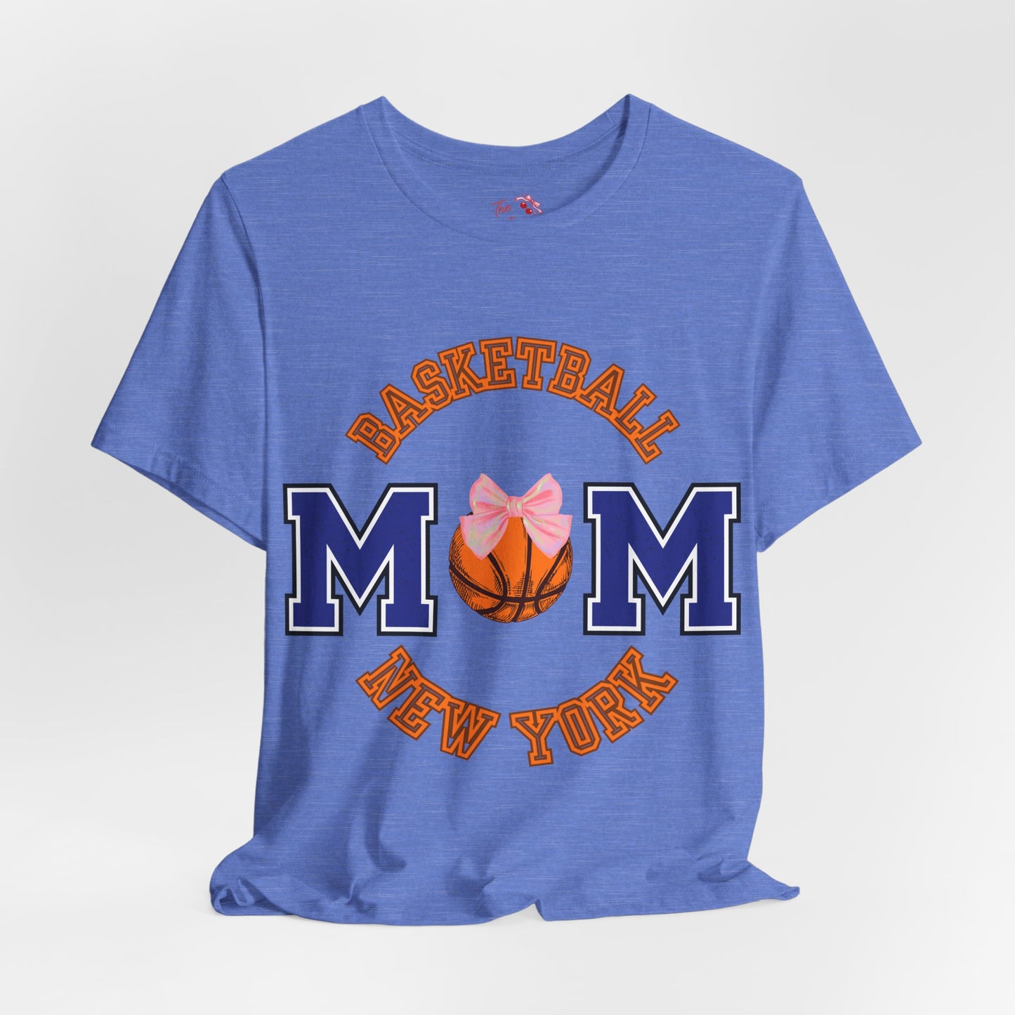Basketball Mom T-Shirt — New York Basketball Mom Tee with Pink Bow