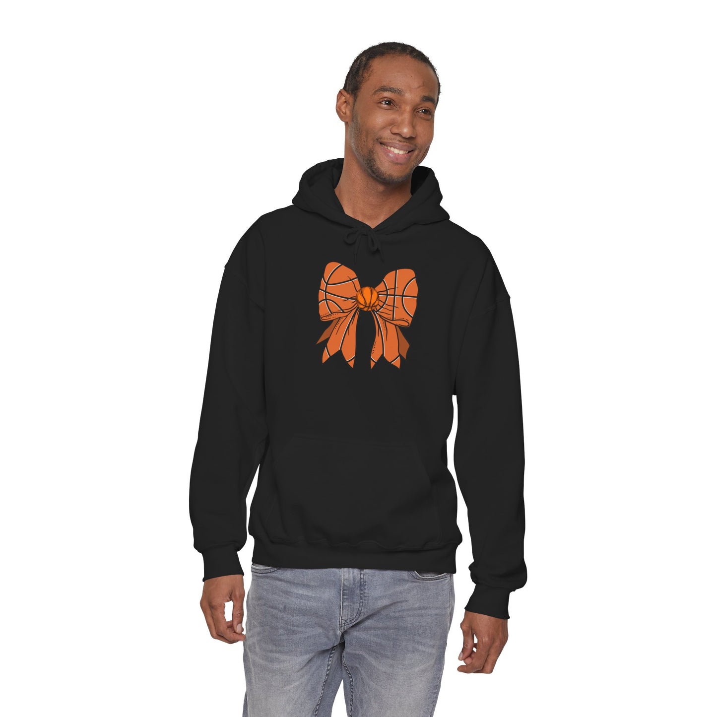 Basketball Bow Hoodie — Custom Number 11 Sports Crewneck