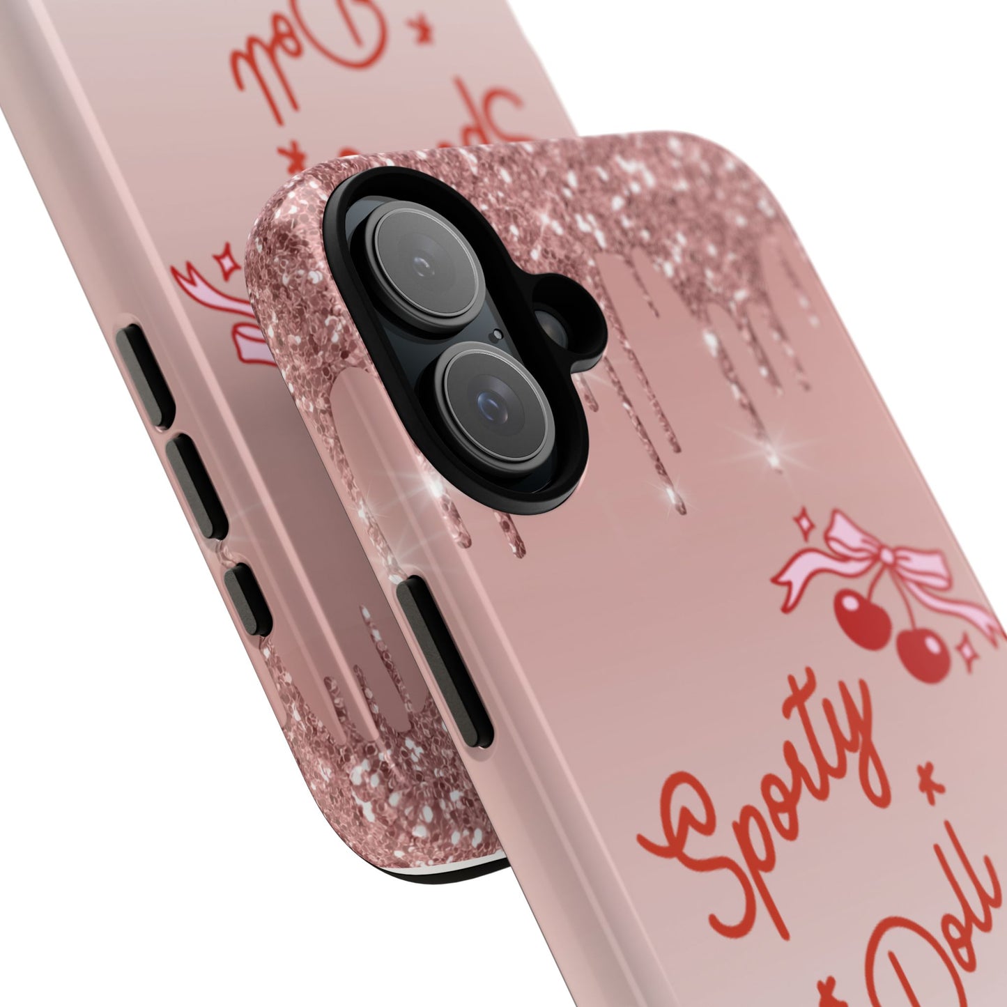 Pink Sparkly 'Sporty Doll Tough' Phone Case