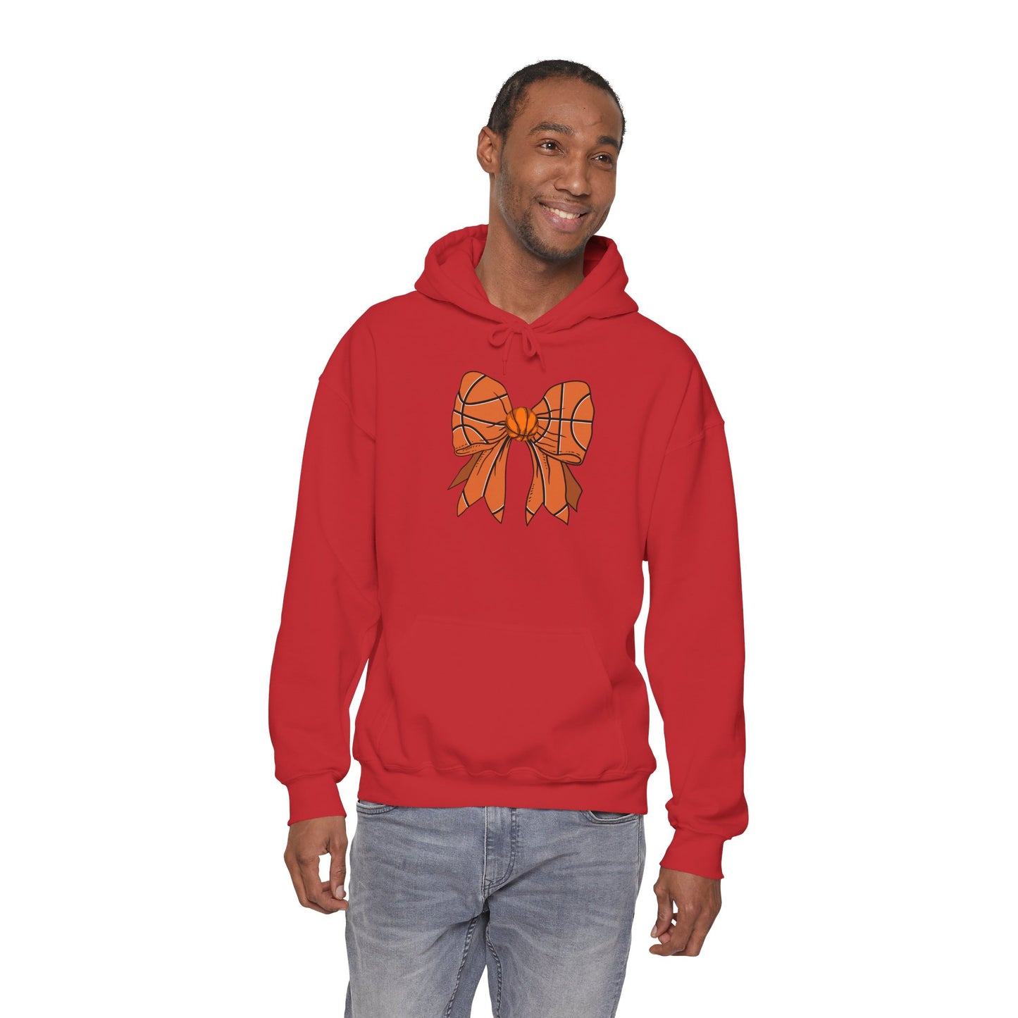Basketball Bow Hoodie — Custom Number 11 Sports Crewneck