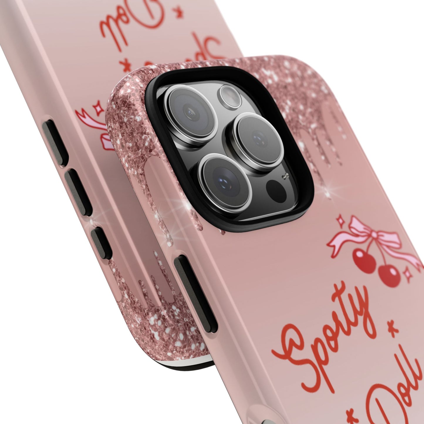 Pink Sparkly 'Sporty Doll Tough' Phone Case