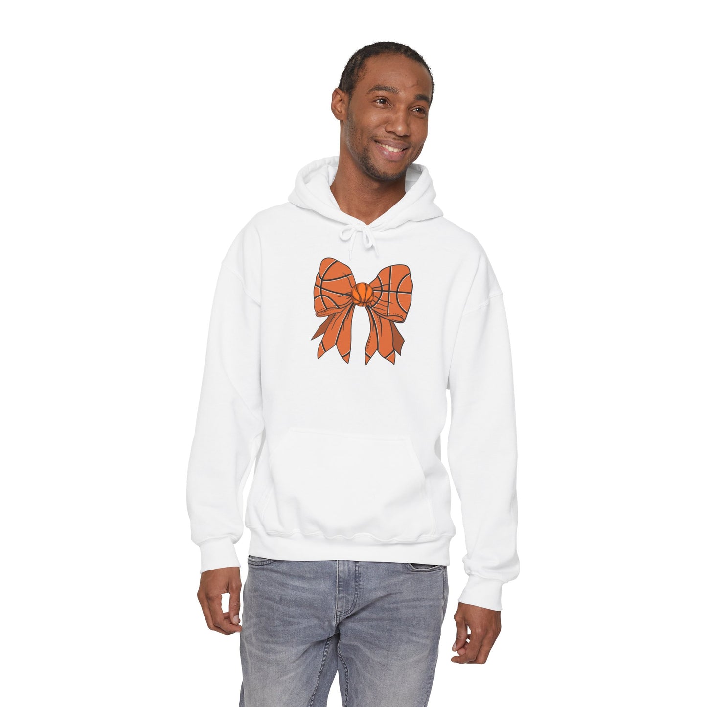Basketball Bow Hoodie — Custom Number 11 Sports Crewneck