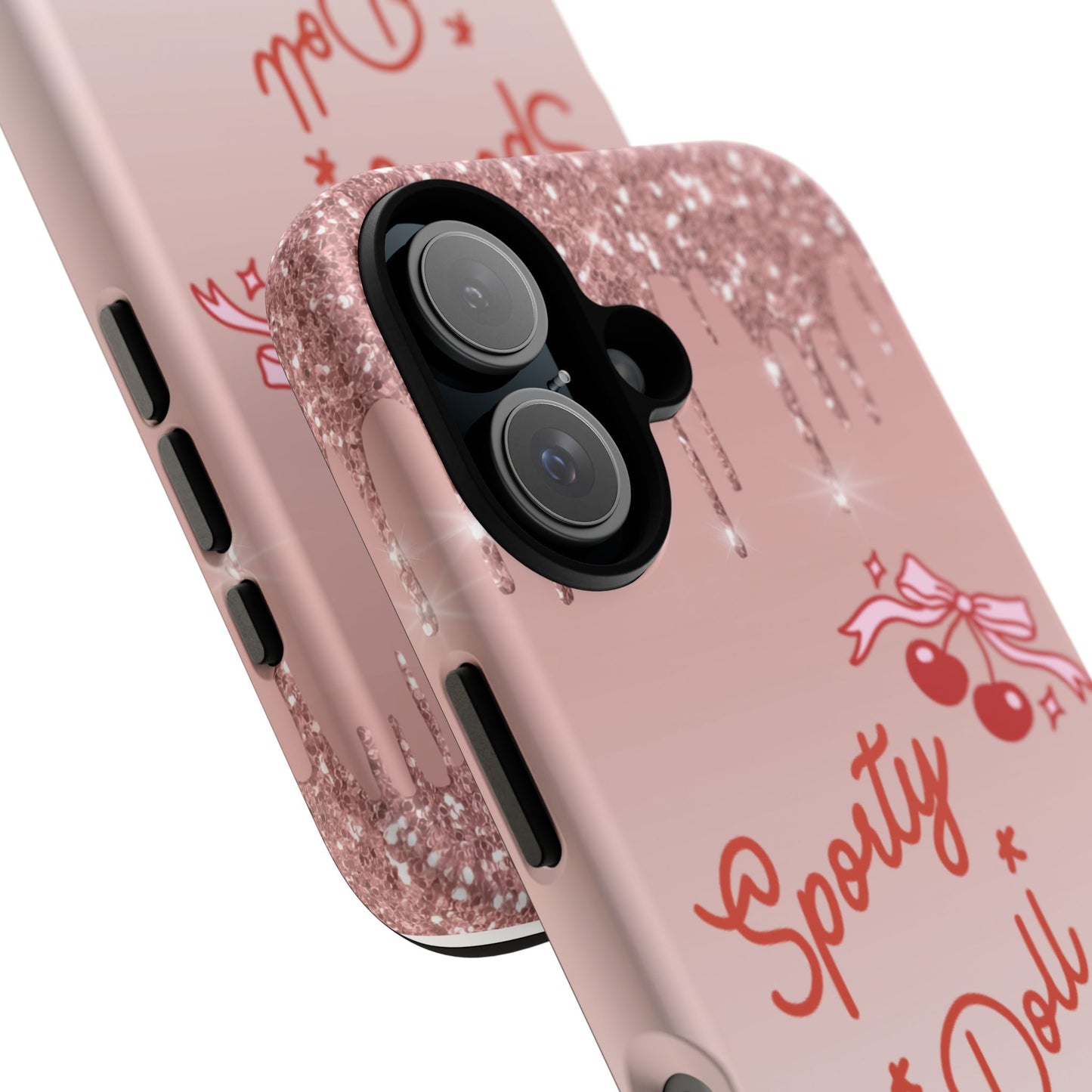 Pink Sparkly 'Sporty Doll Tough' Phone Case