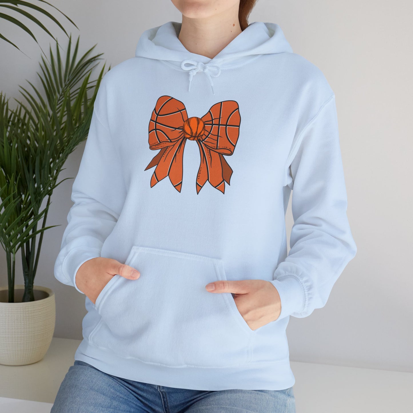 Basketball Bow Hoodie — Custom Number 11 Sports Crewneck