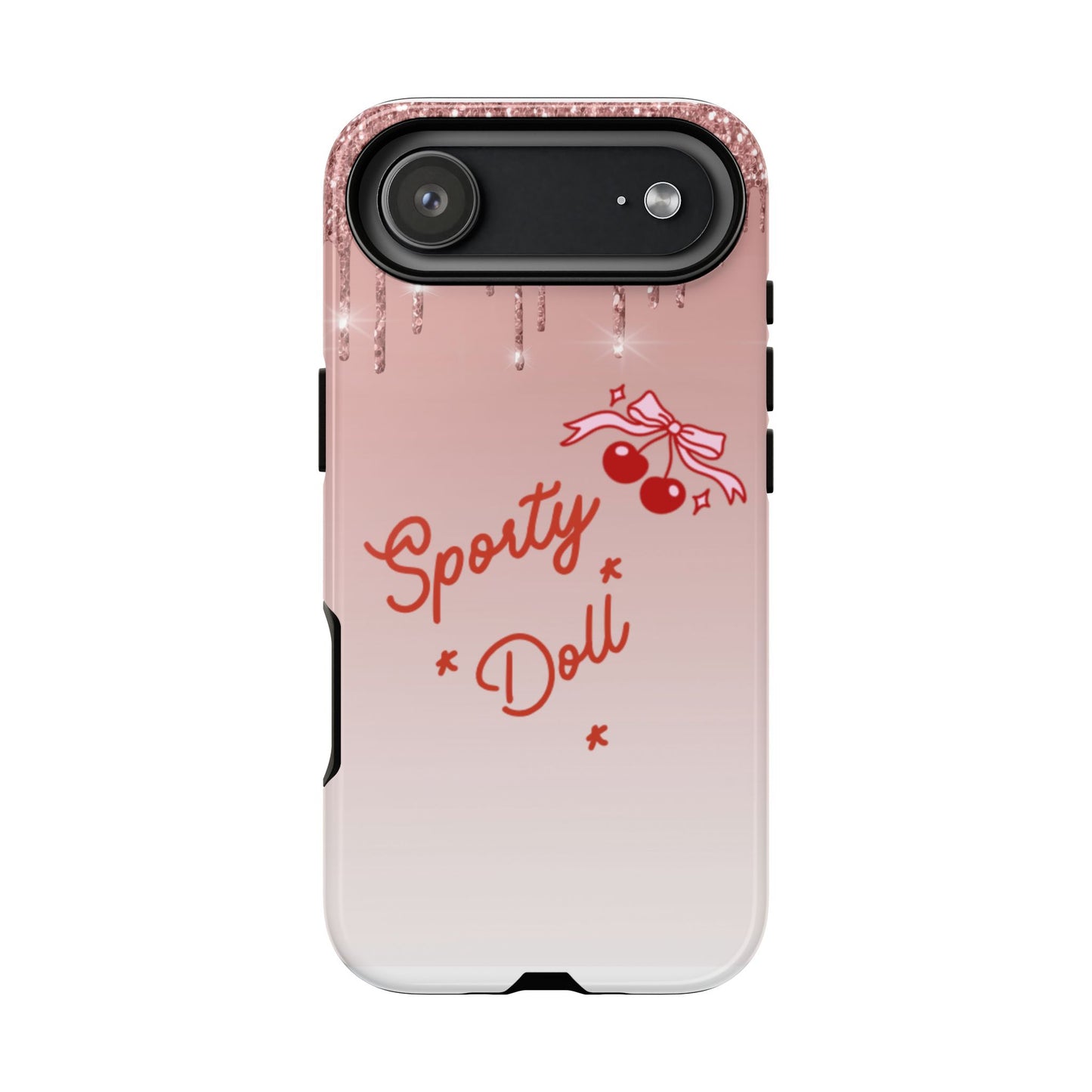 Pink Sparkly 'Sporty Doll Tough' Phone Case